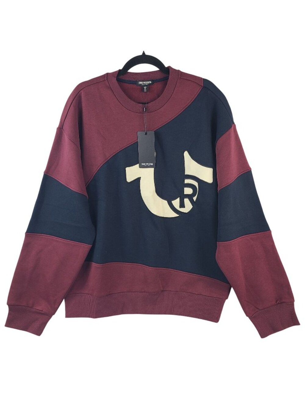 NEW True Religion Puff Embroidered Wavy Sweatshirt Broadway & Sky Captain Size M